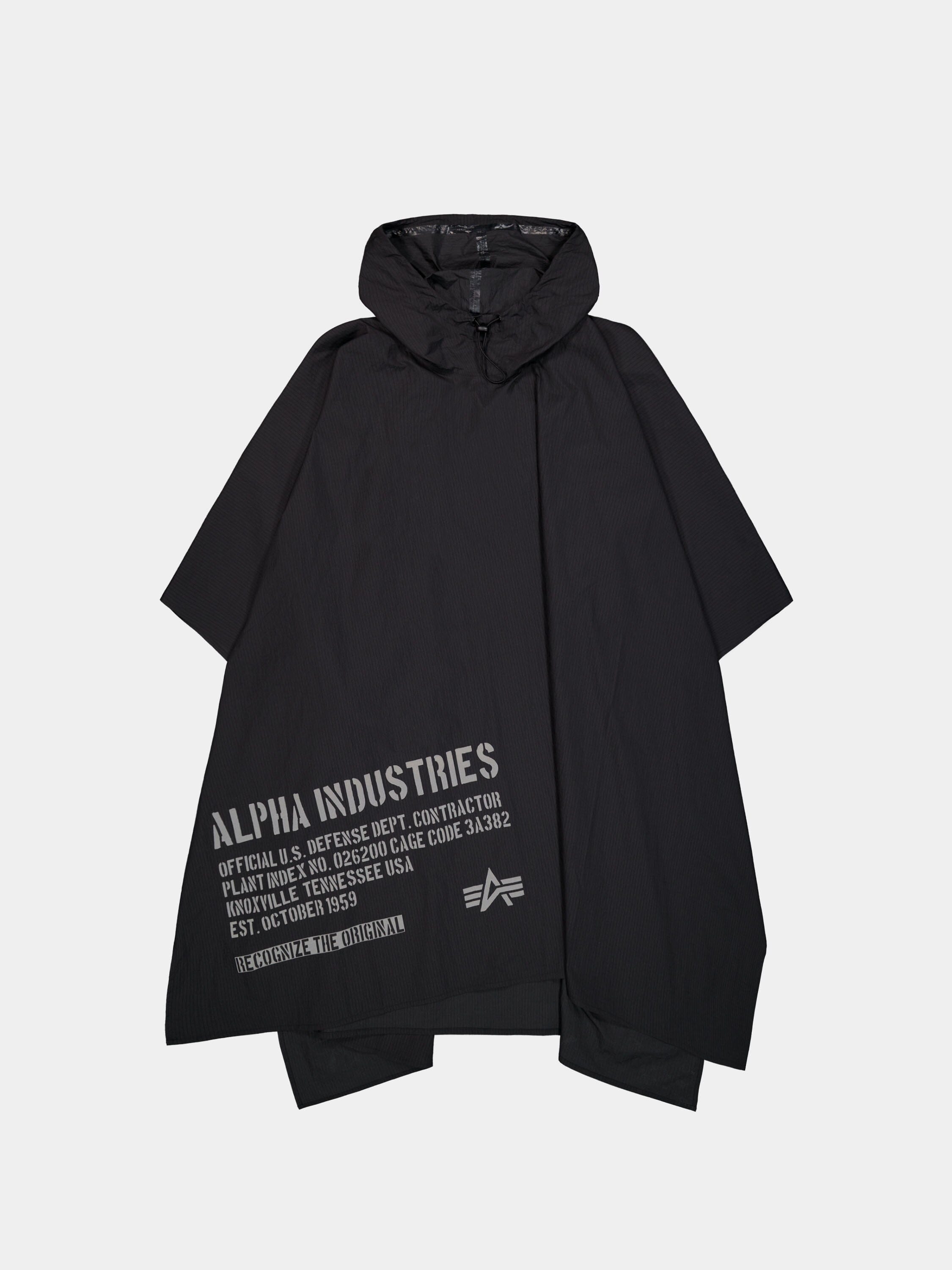 PACKABLE RAIN CAPE UTILITY GERMANY BLACK ONE SIZE 