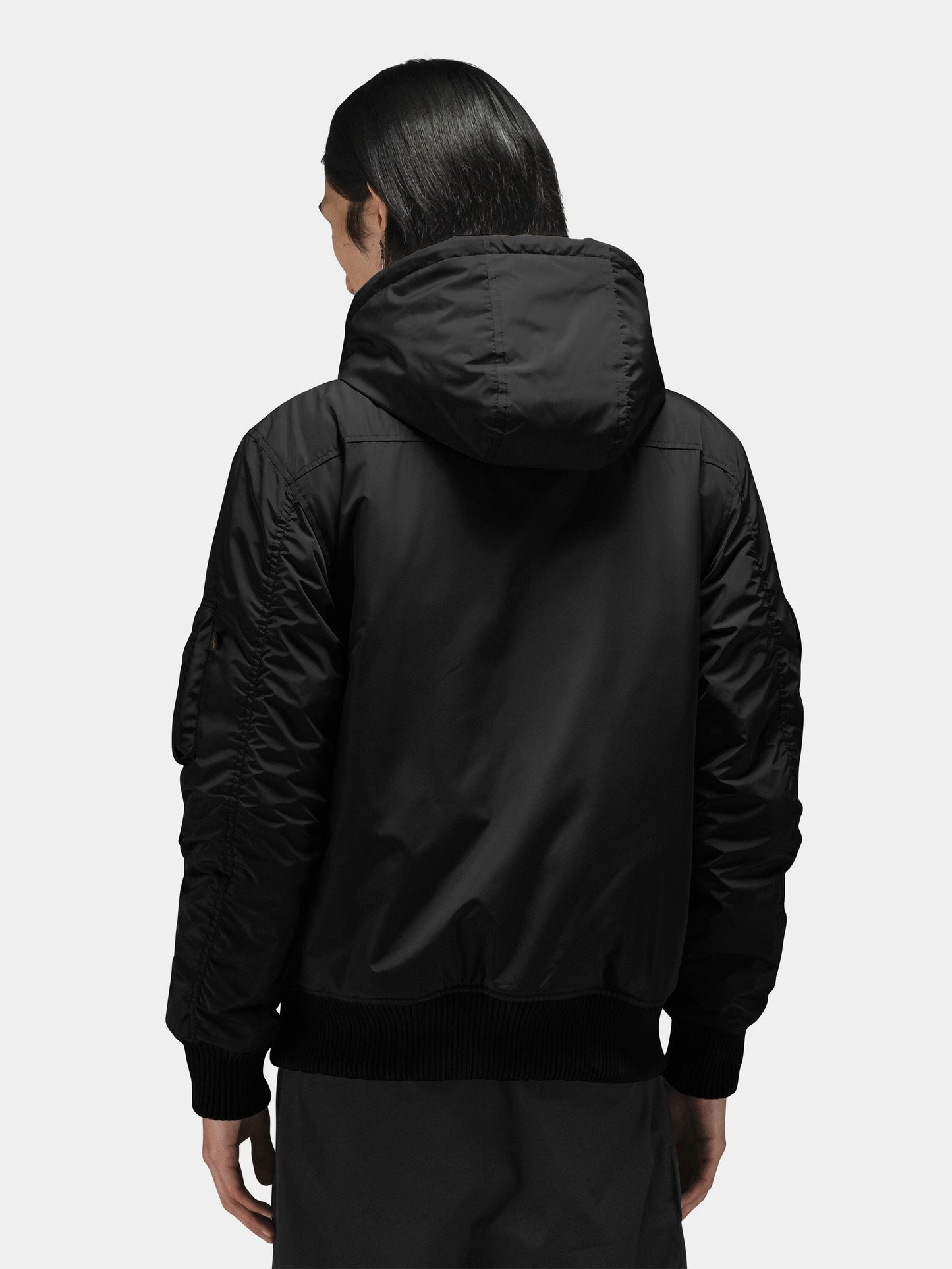 PATCHED HOODED RIB FLIGHT JACKET OUTERWEAR Alpha Industries 