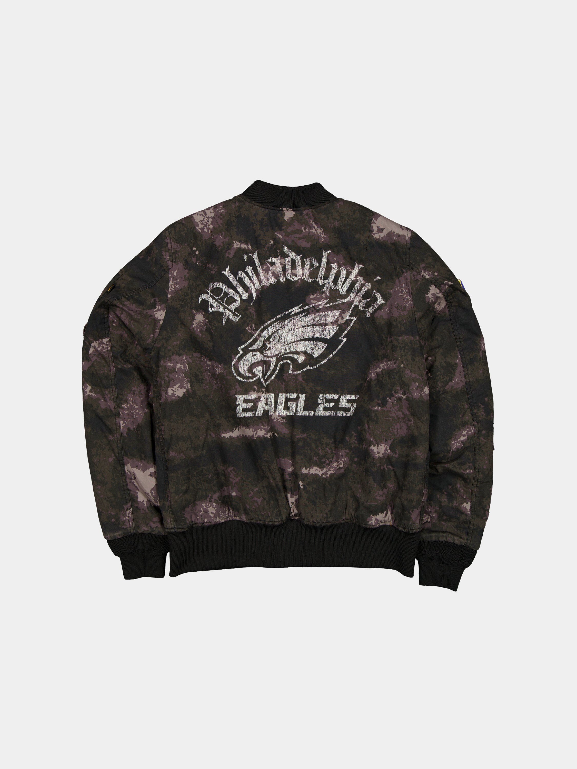 PHILADELPHIA EAGLES X ALPHA X NEW ERA MA-1 BOMBER JACKET (BLACK CAMO) OUTERWEAR Alpha Industries 