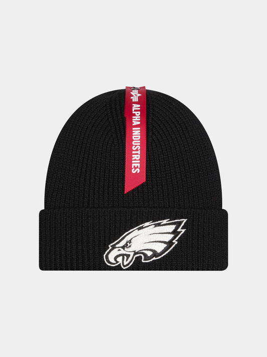 PHILADELPHIA EAGLES X ALPHA X NEW ERA SHORT CUFF BEANIE ACCESSORY Alpha Industries BLACK O/S 