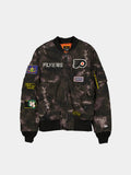 PHILADELPHIA FLYERS X ALPHA X NEW ERA MA-1 BOMBER JACKET (BLACK CAMO) OUTERWEAR Alpha Industries BLACK S 