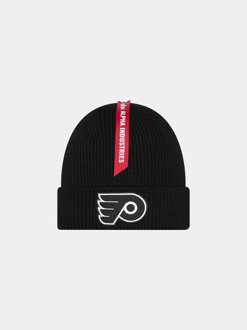 PHILADELPHIA FLYERS X ALPHA X NEW ERA SHORT CUFF BEANIE ACCESSORY Alpha Industries BLACK O/S 
