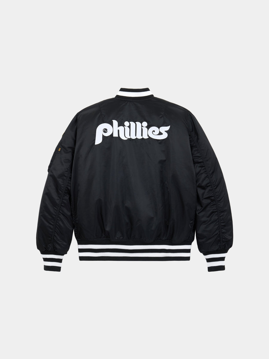 PHILADELPHIA PHILLIES X ALPHA X NEW ERA MA-1 BOMBER JACKET OUTERWEAR Alpha Industries 
