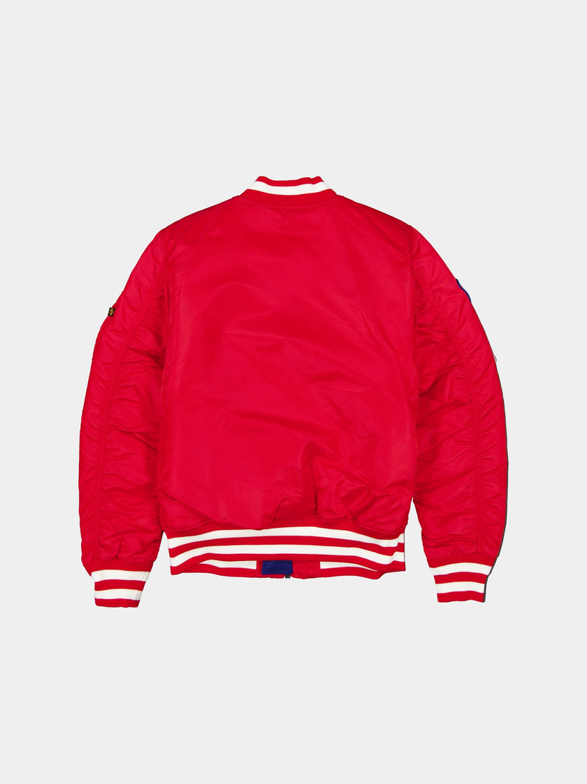 PHILADELPHIA PHILLIES X ALPHA X NEW ERA MA-1 BOMBER JACKET OUTERWEAR Alpha Industries 