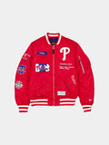 PHILADELPHIA PHILLIES X ALPHA X NEW ERA MA-1 BOMBER JACKET OUTERWEAR Alpha Industries SCARLET/WHITE S 