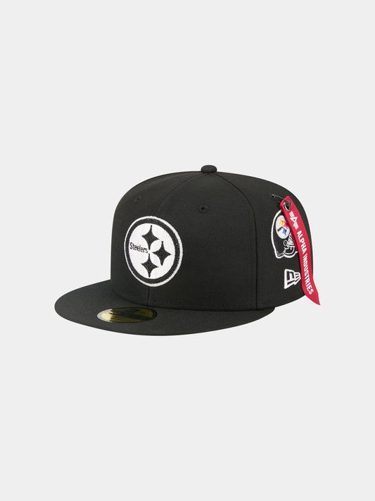 PITTSBURGH STEELERS X ALPHA X NEW ERA 59FIFTY FITTED CAP ACCESSORY Alpha Industries BLACK 7 1/8 