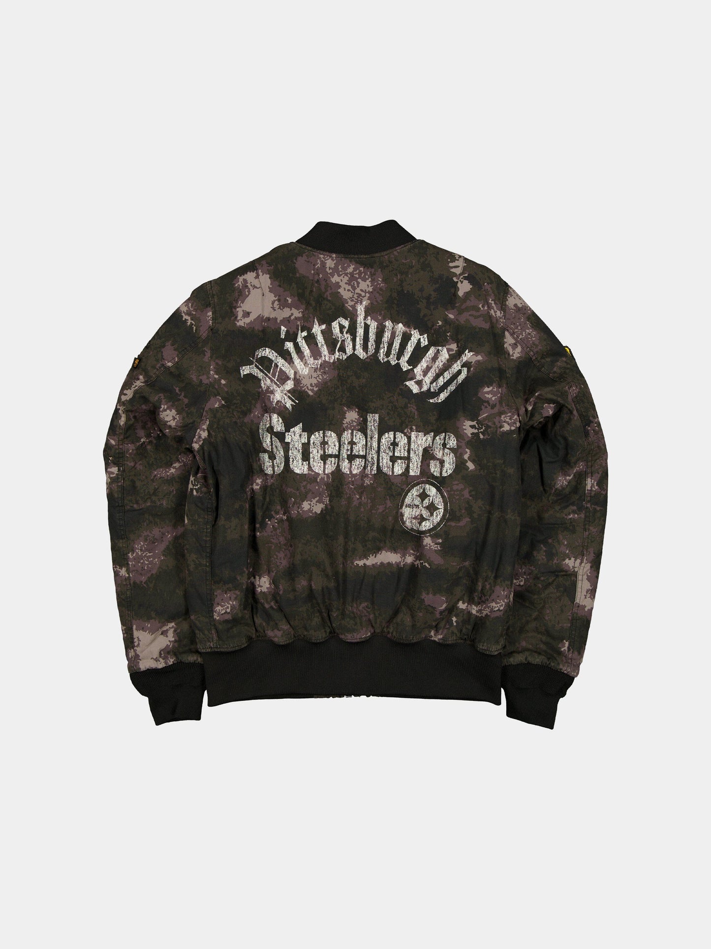 PITTSBURGH STEELERS X ALPHA X NEW ERA MA-1 BOMBER JACKET (BLACK CAMO) OUTERWEAR Alpha Industries 