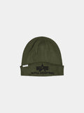 PROTOTYPES X ALPHA RAW BEANIE LABEL COLLAB PROTOTYPES DARK GREEN ONE SIZE FITS MOST 