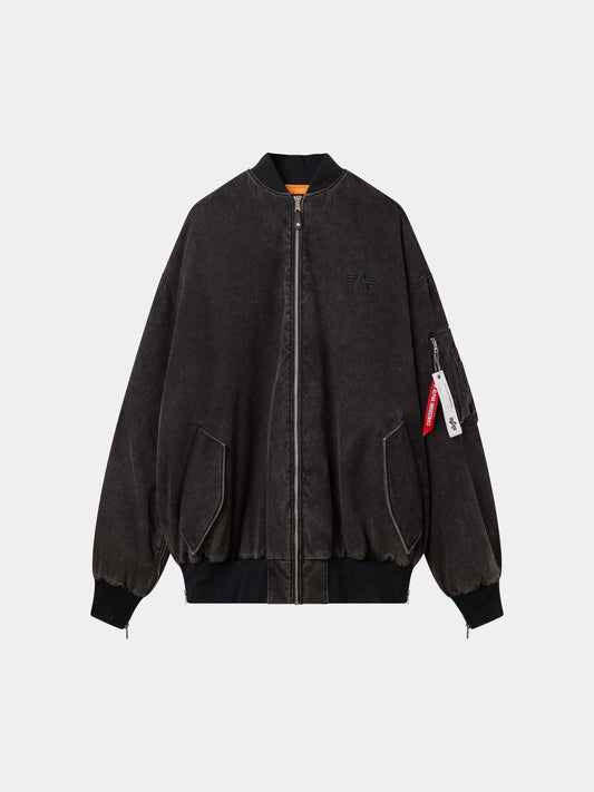 PURPLE X ALPHA GIANT BOMBER COLLAB Alpha Industries BLACK O/S 