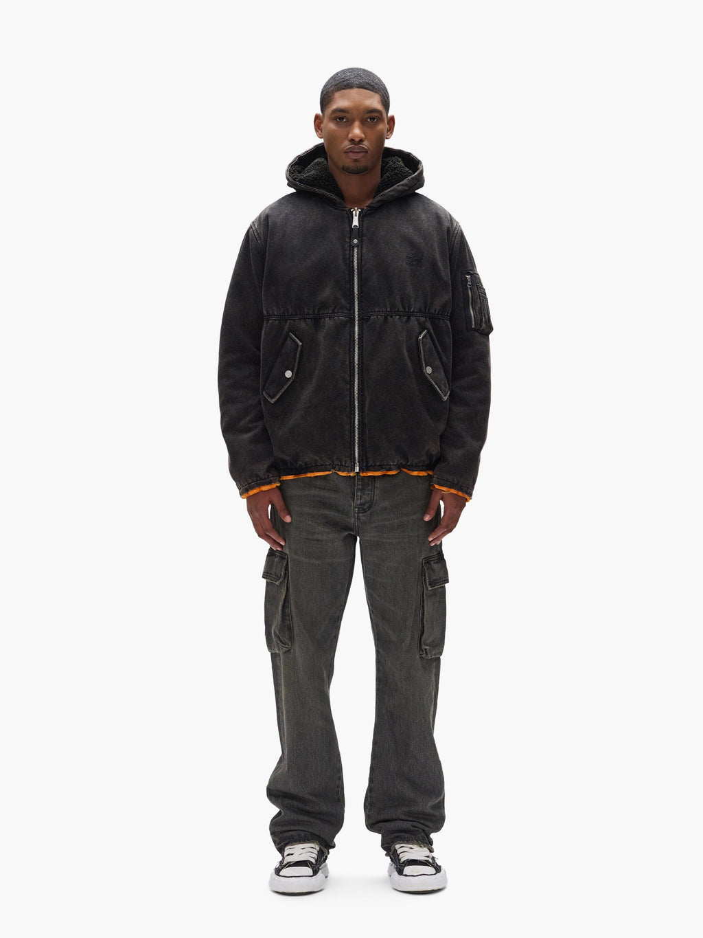 PURPLE X ALPHA HOODED BOMBER COLLAB Alpha Industries 