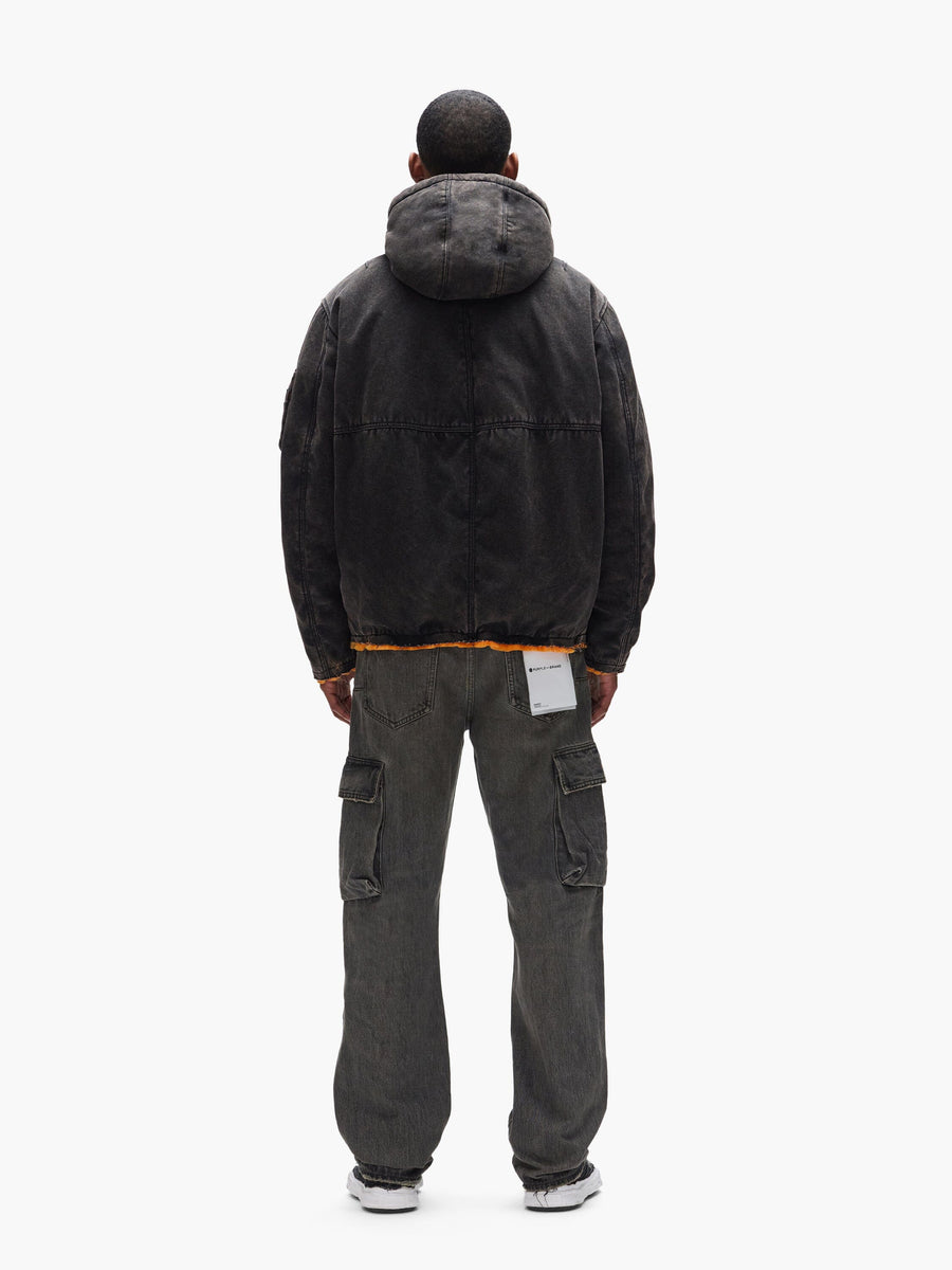 PURPLE X ALPHA HOODED BOMBER COLLAB Alpha Industries 