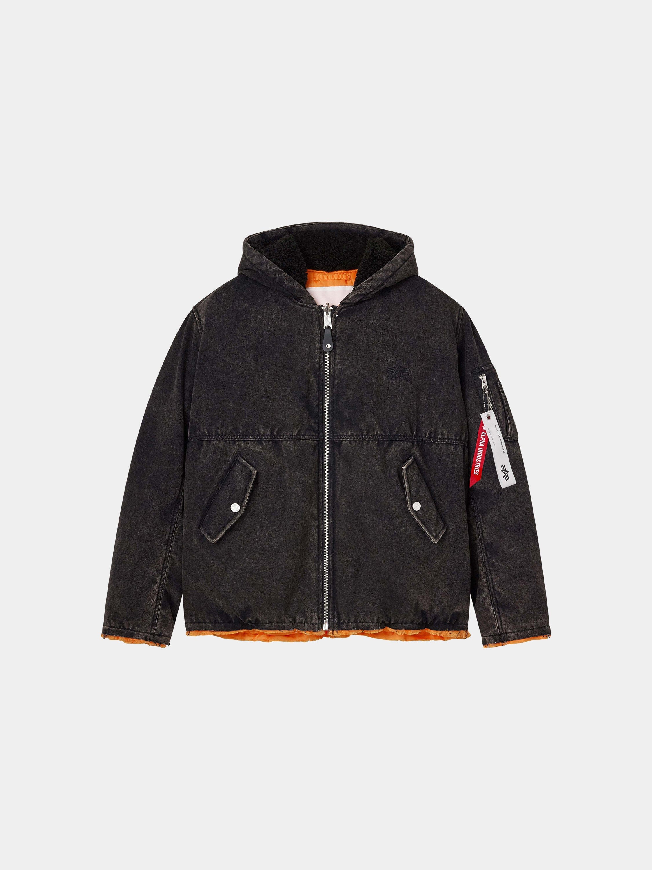 PURPLE X ALPHA HOODED BOMBER COLLAB Alpha Industries BLACK XS 