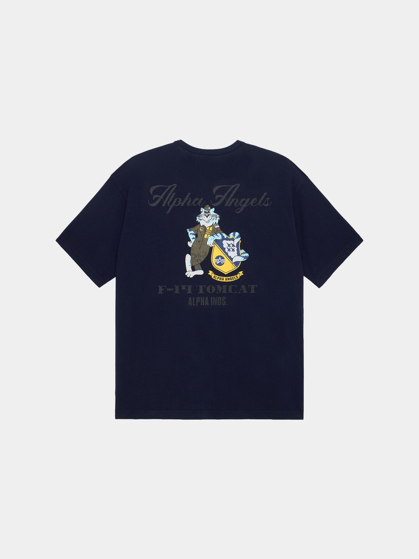 RELAXED ALPHA ANGELS TEE TOPS Alpha Industries REPLICA BLUE XS 