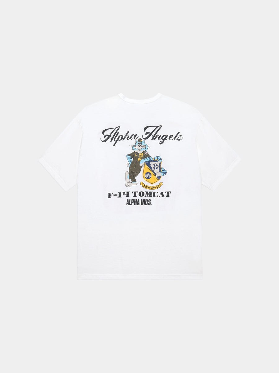 RELAXED ALPHA ANGELS TEE TOPS Alpha Industries WHITE XS 