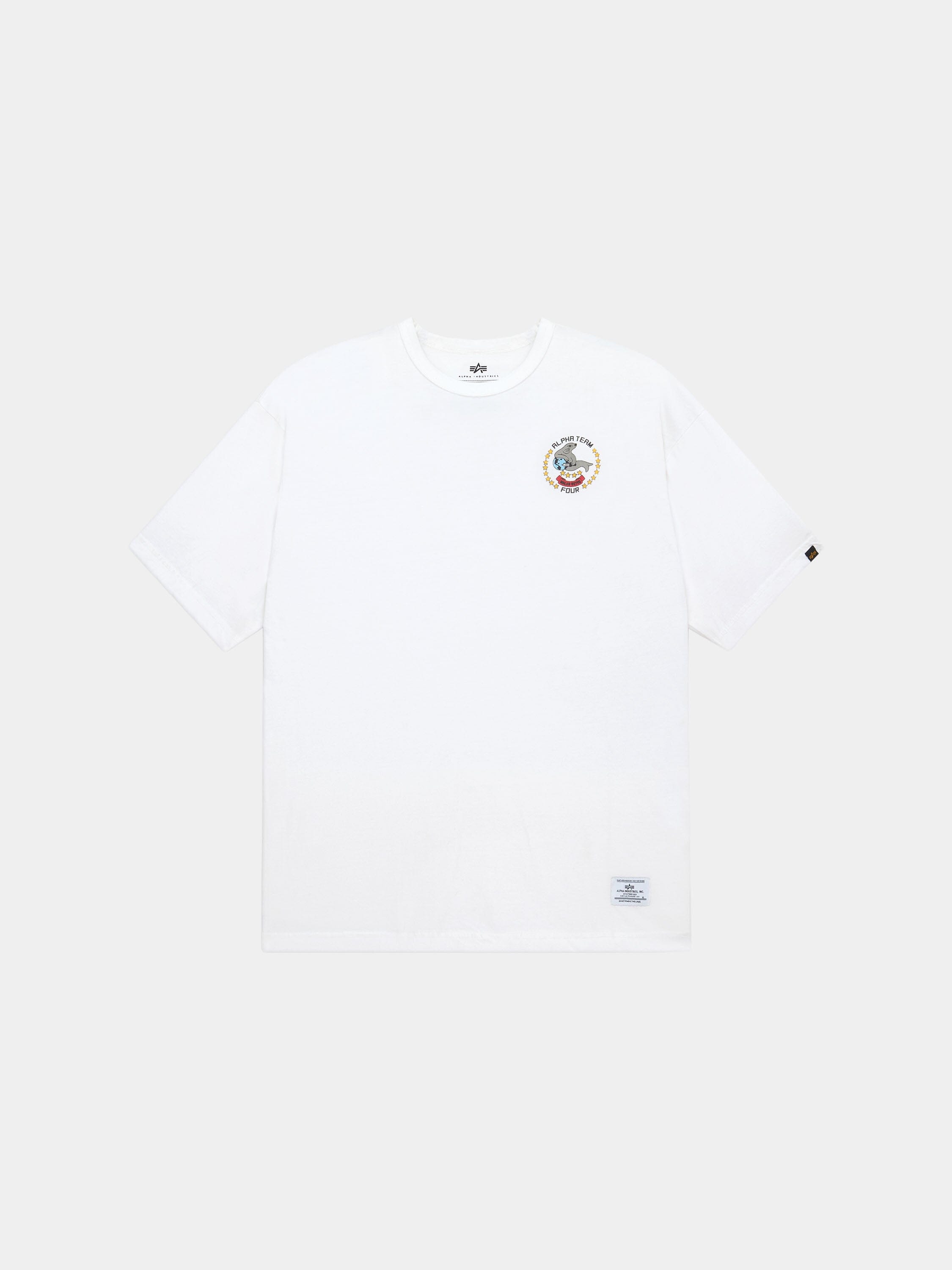 RELAXED ALPHA SEAL TEE TOPS Alpha Industries WHITE XS 