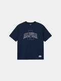RELAXED COLLEGIATE A TEE TOPS Alpha Industries REPLICA BLUE XS 