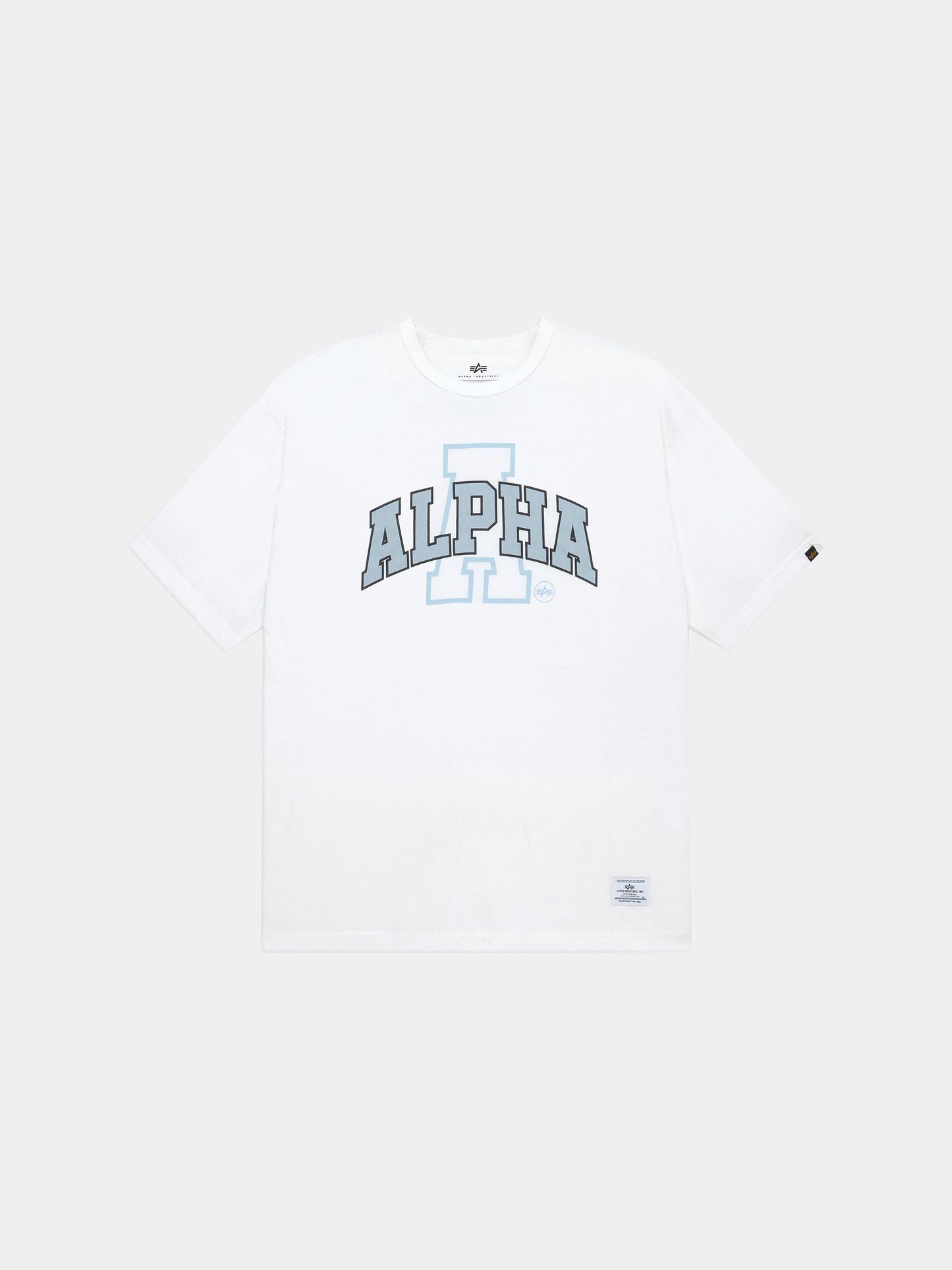RELAXED COLLEGIATE A TEE TOPS Alpha Industries WHITE XS 