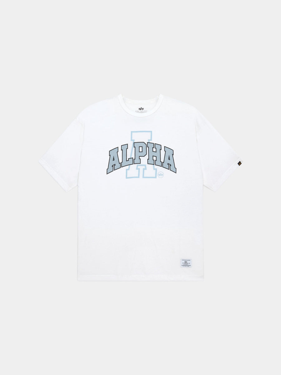RELAXED COLLEGIATE A TEE TOPS Alpha Industries WHITE XS 