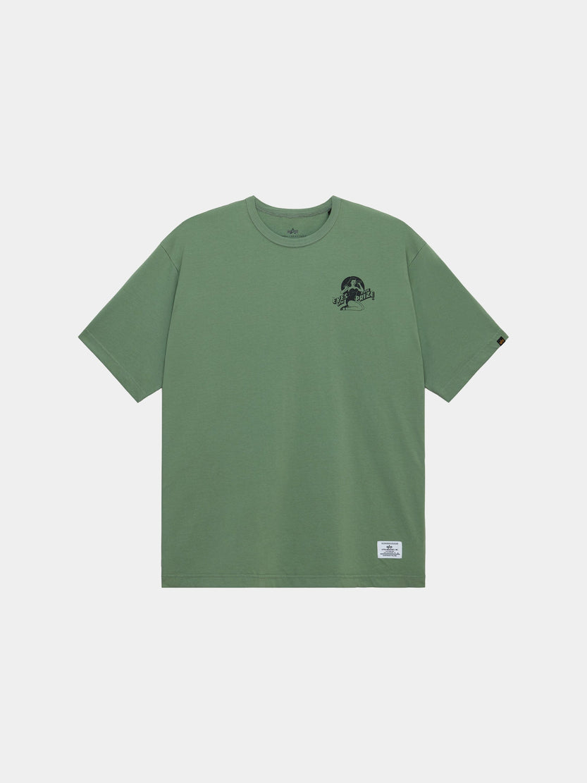RELAXED EYES ON THE PRIZE TEE TOPS Alpha Industries MOSS XS 