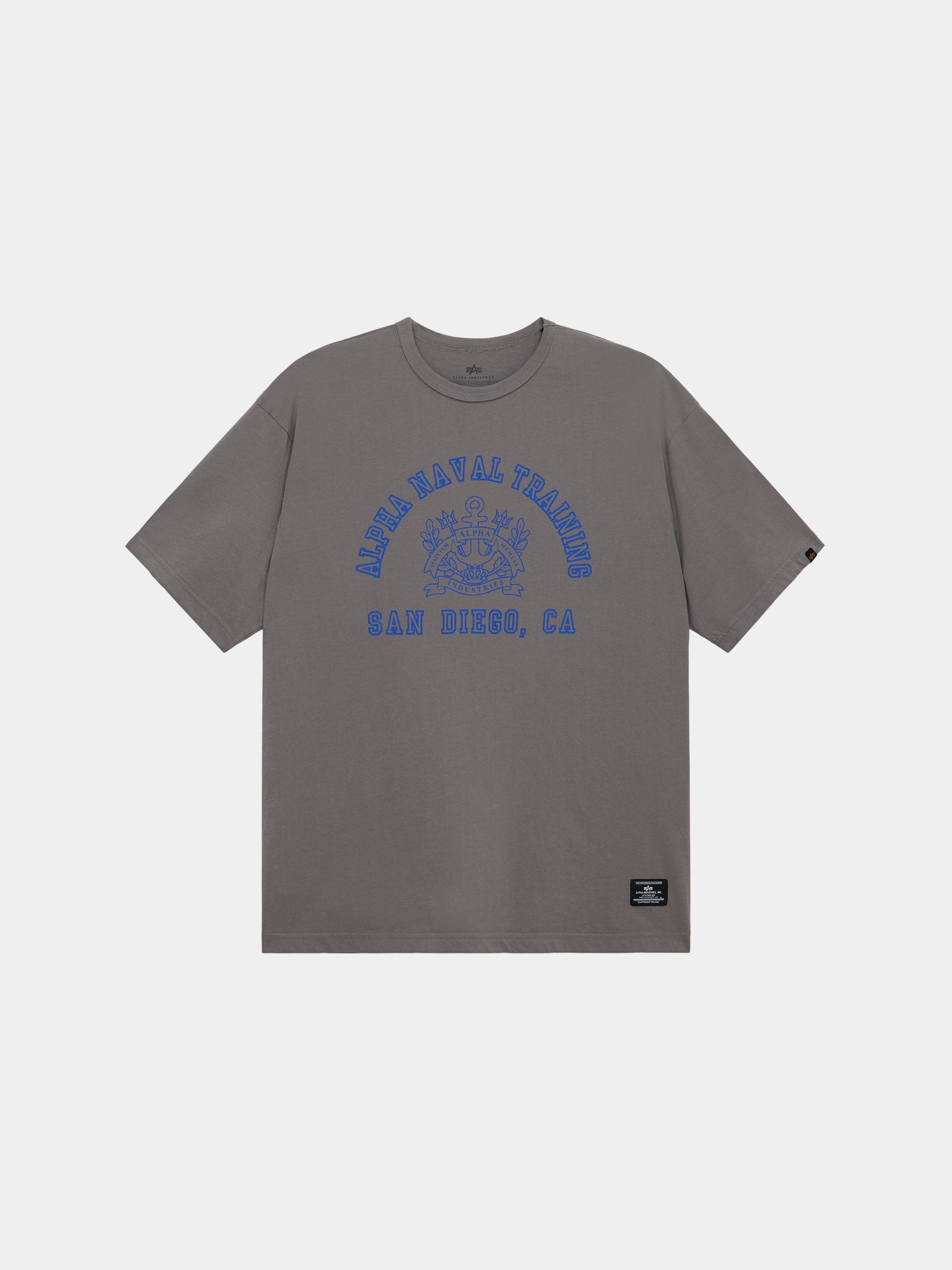 RELAXED NAVAL BASE SAN DIEGO TEE TOPS Alpha Industries MID GRAY XS 