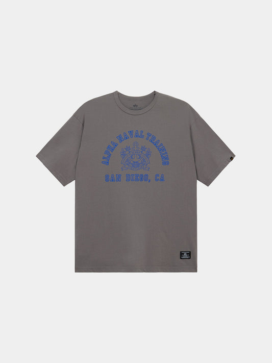 RELAXED NAVAL BASE SAN DIEGO TEE TOPS Alpha Industries MID GRAY XS 