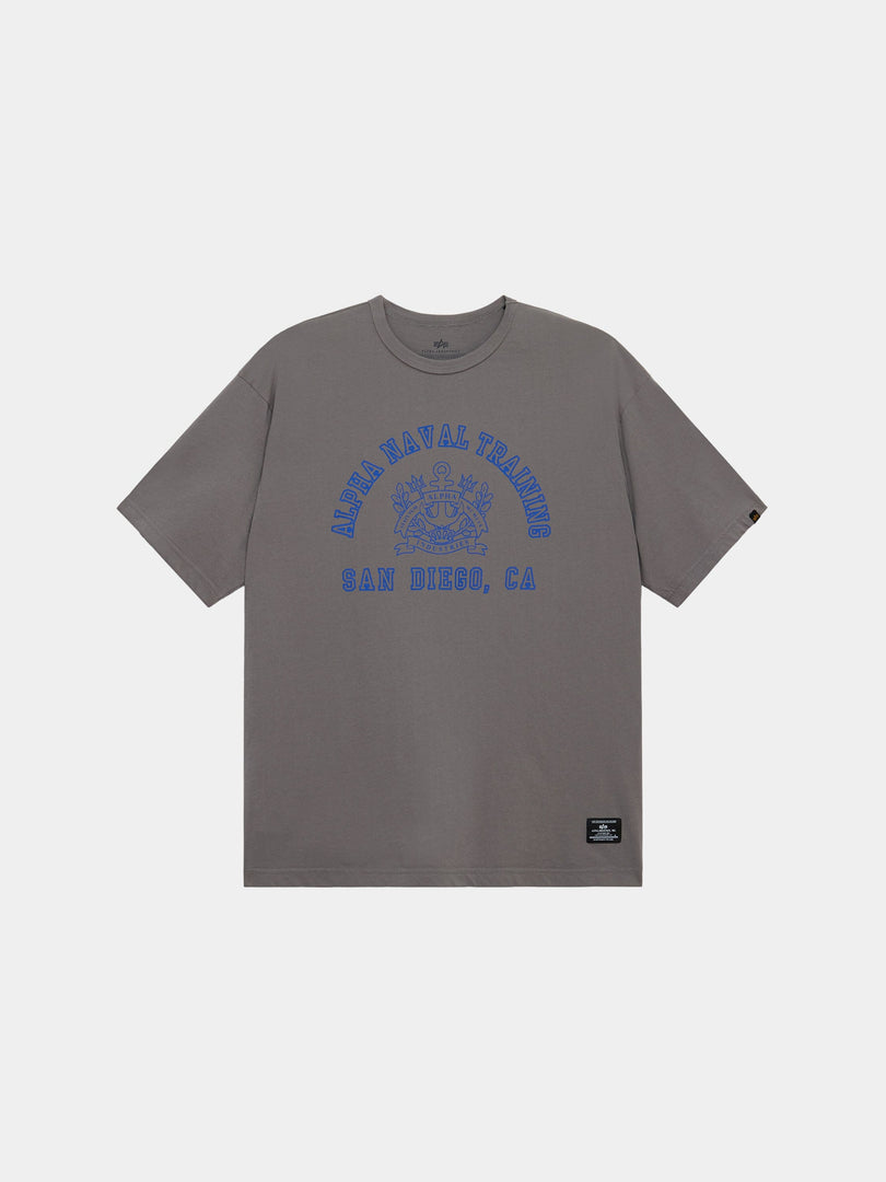 RELAXED NAVAL BASE SAN DIEGO TEE TOPS Alpha Industries MID GRAY XS 