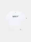 RELAXED NAVY TEE T-SHIRT Alpha Industries WHITE XS 