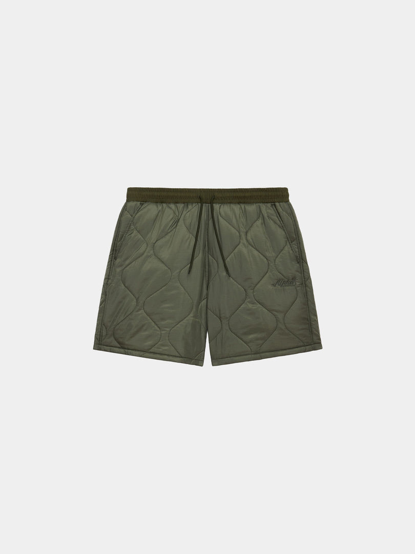 RELAXED QUILTED SHORT BOTTOMS Alpha Industries OG-107 GREEN XXS 