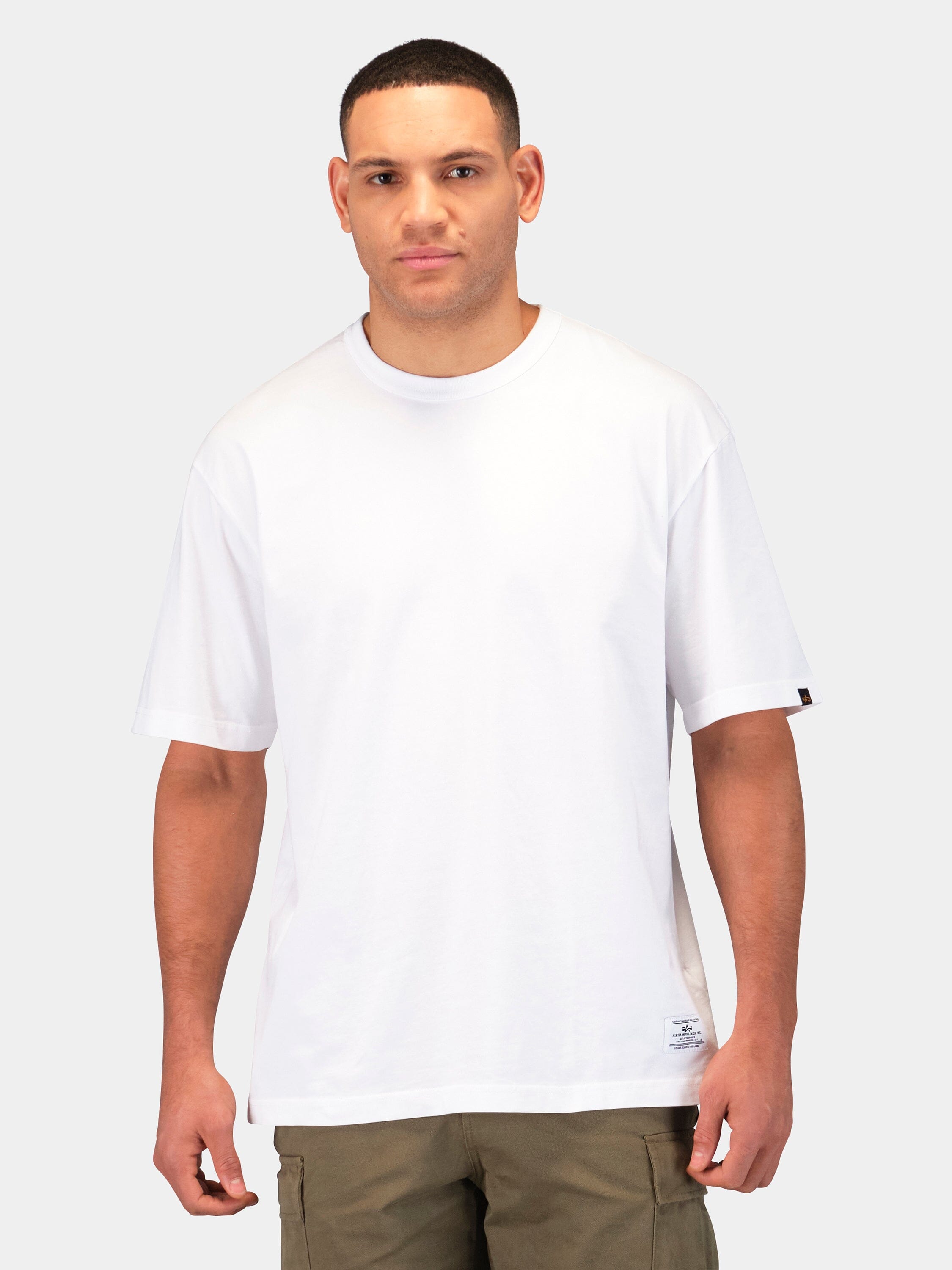 RELAXED SHORT SLEEVE TEE TOPS Alpha Industries WHITE XS 