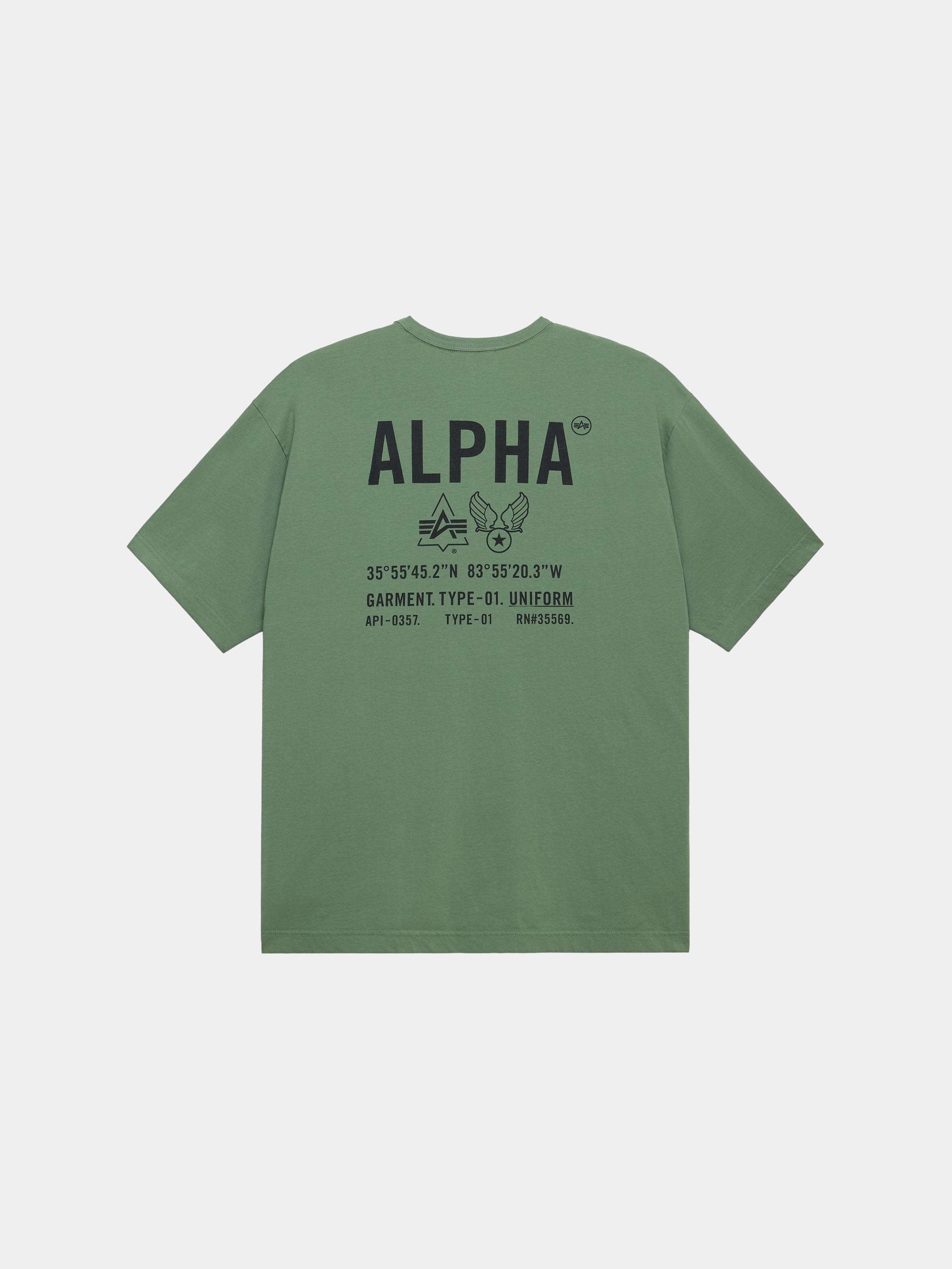 RELAXED UNIFORM TEE TOPS Alpha Industries MOSS XS 