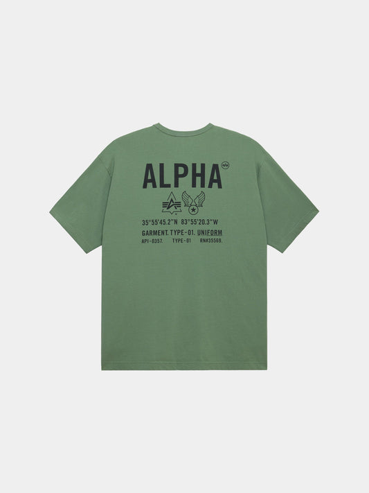 RELAXED UNIFORM TEE TOPS Alpha Industries MOSS XS 