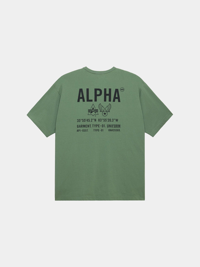 RELAXED UNIFORM TEE TOPS Alpha Industries MOSS XS 