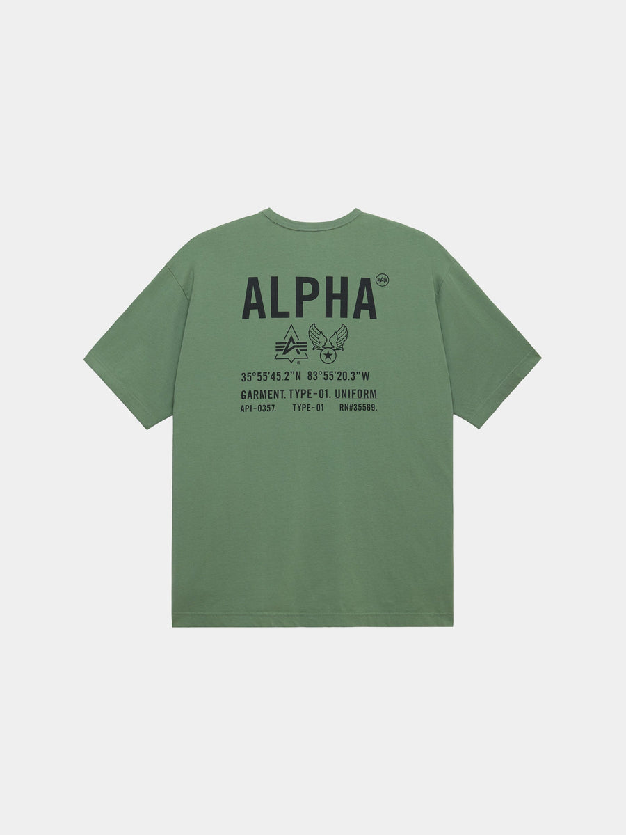 RELAXED UNIFORM TEE TOPS Alpha Industries MOSS XS 