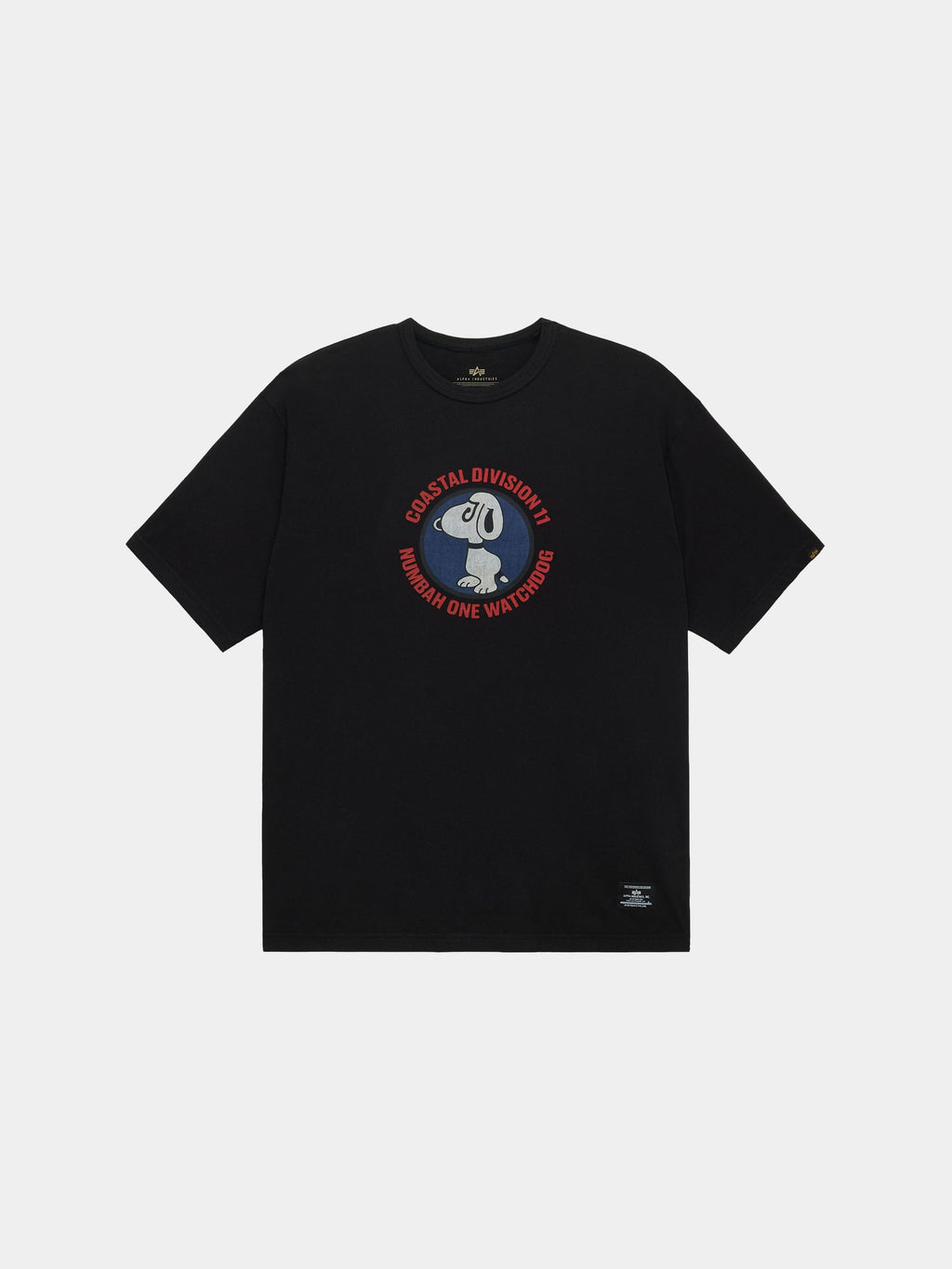 RELAXED WATCH DOG TEE TOPS Alpha Industries BLACK XS 