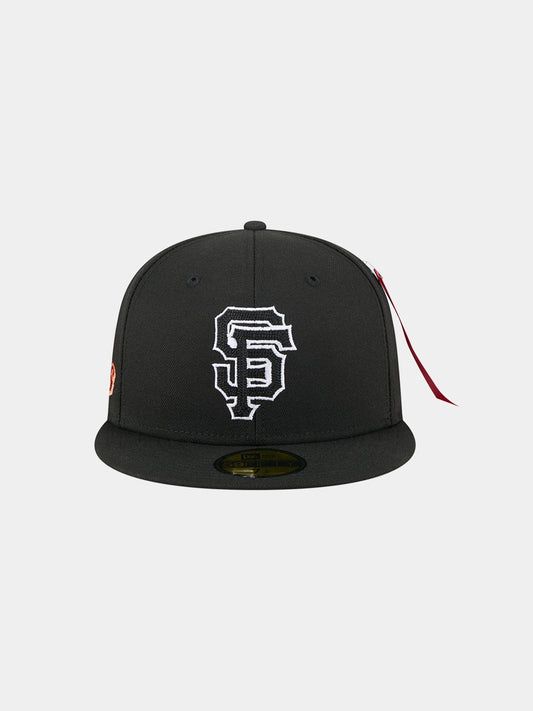 SAN FRANCISCO GIANTS X ALPHA X NEW ERA 59FIFTY FITTED CAP HAT NEW ERA BLACK 7 1/2 