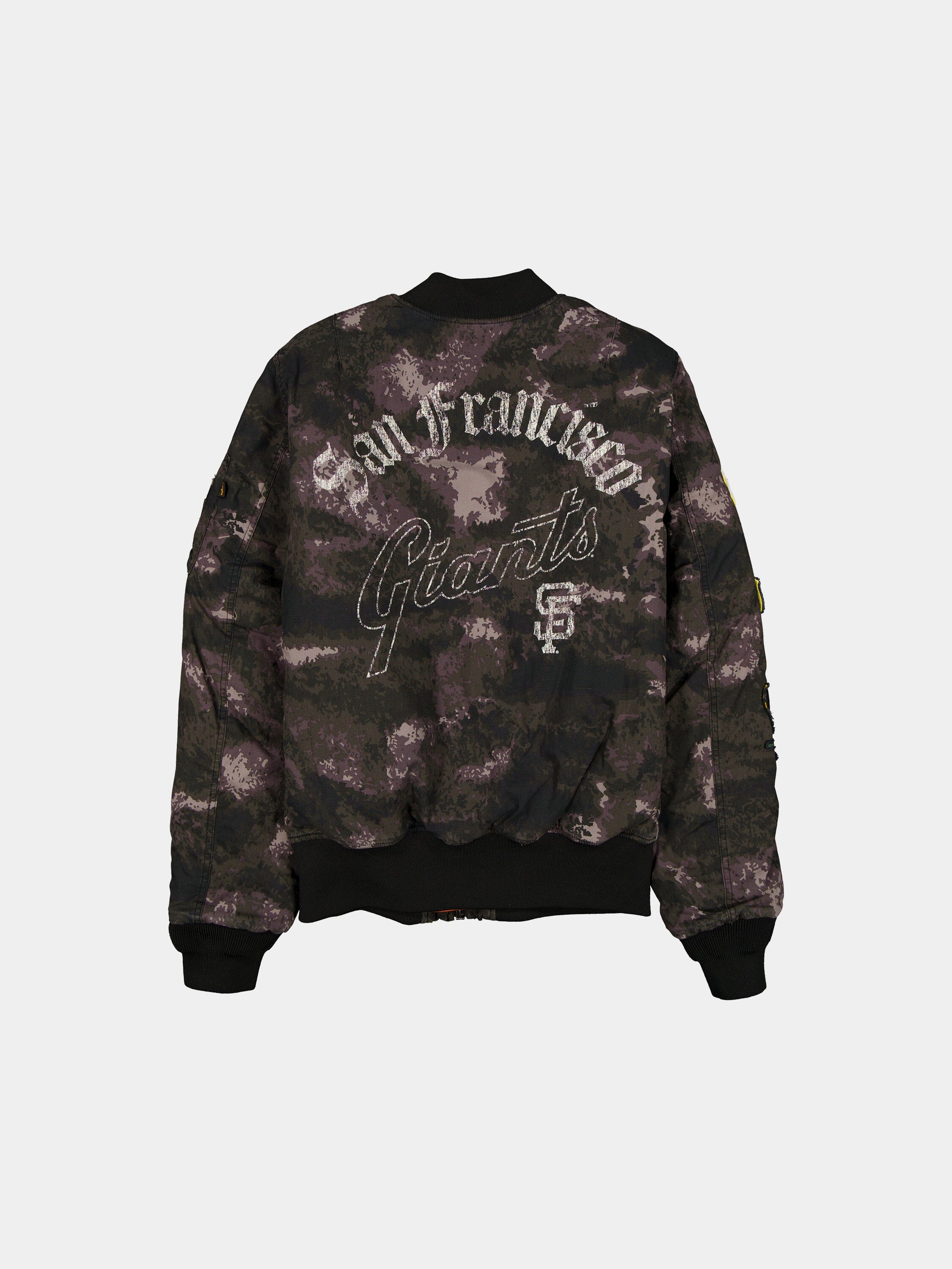 San Francisco Giants X Alpha X New Era MA-1 Bomber Jacket (Black