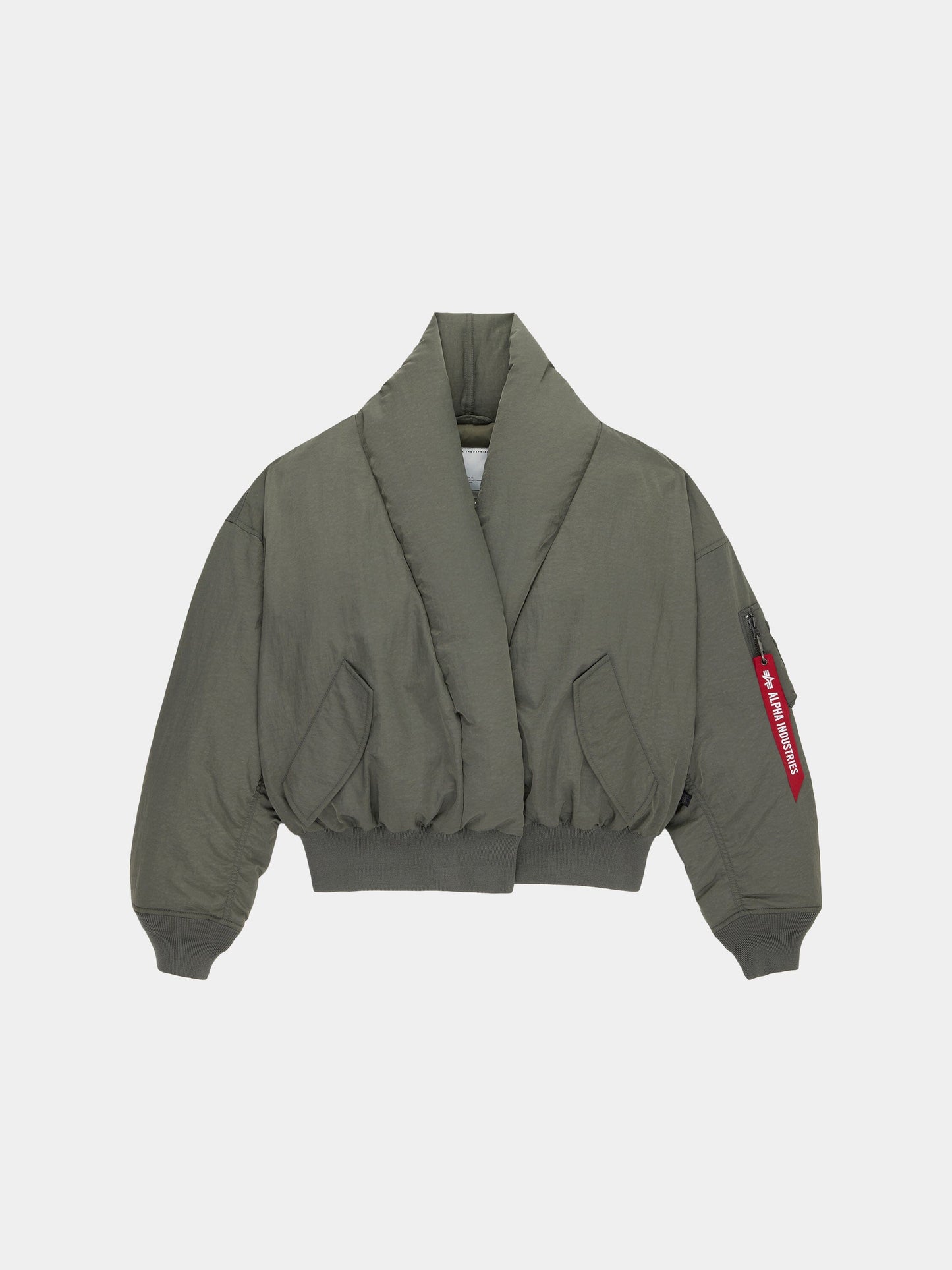 SHAWL COLLAR FLIGHT JACKET WOMENS OUTERWEAR Alpha Industries FIELD GRAY XS 