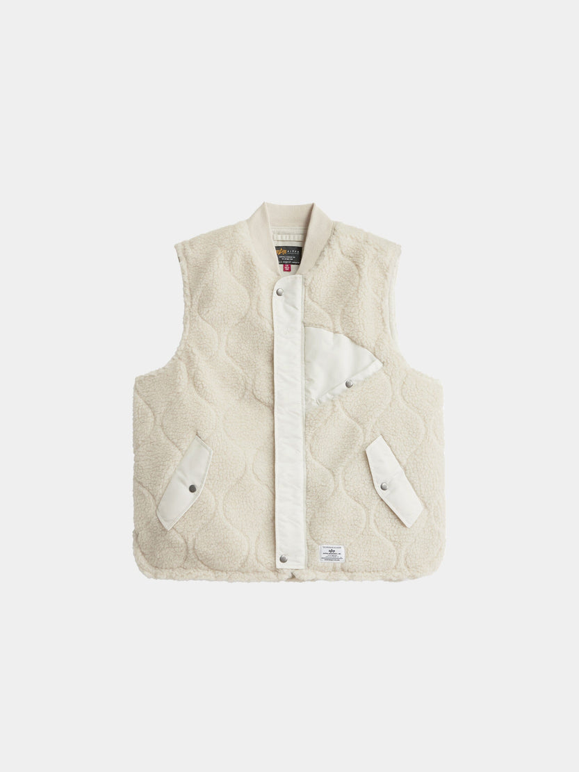 SHEPRA ONION QUILTING VEST OUTERWEAR Alpha Industries DUNE WHITE XS 
