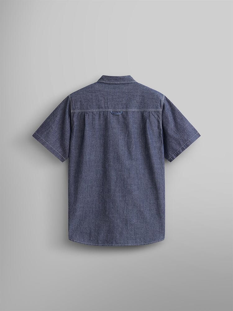 Alpha Industries Short Sleeve Multi Pocket Shirt, button closures.