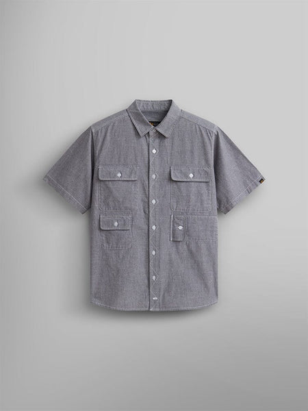 SHORT SLEEVE MULTI POCKET SHIRT TOP Alpha Industries AIRCRAFT GRAY 2XL 