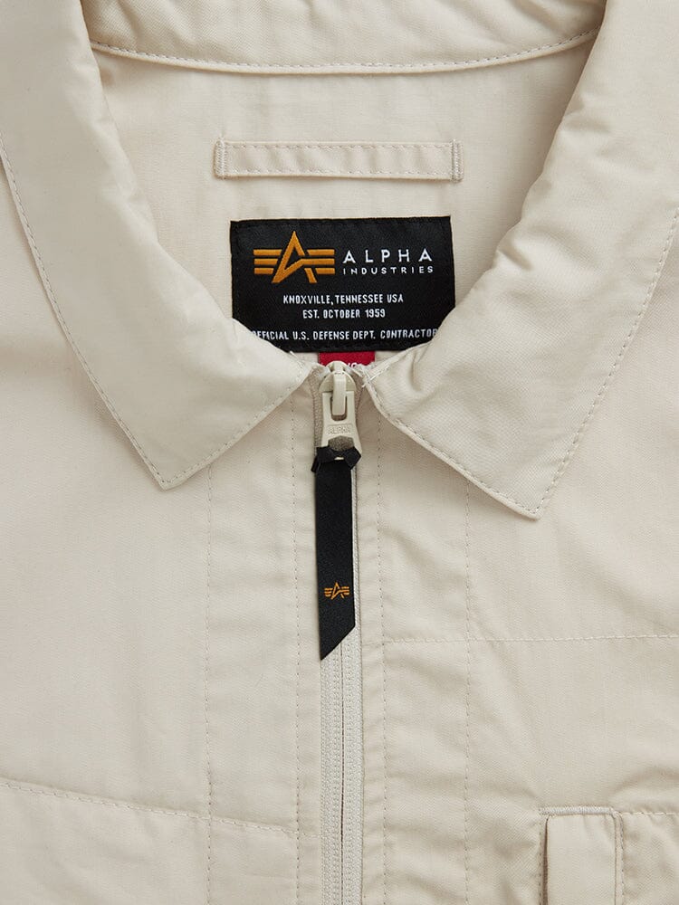 SHORT SLEEVE MULTI POCKET ZIPPERED SHIRT JACKET OUTERWEAR Alpha Industries 