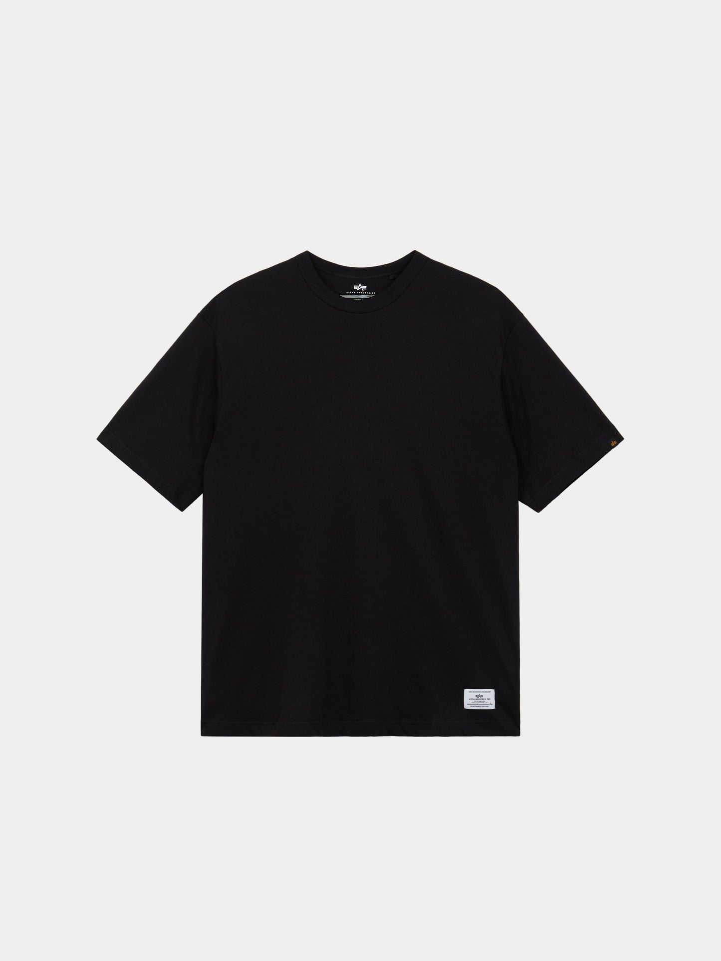 SHORT SLEEVE OVERSIZED TEE TOP Alpha Industries BLACK XS 