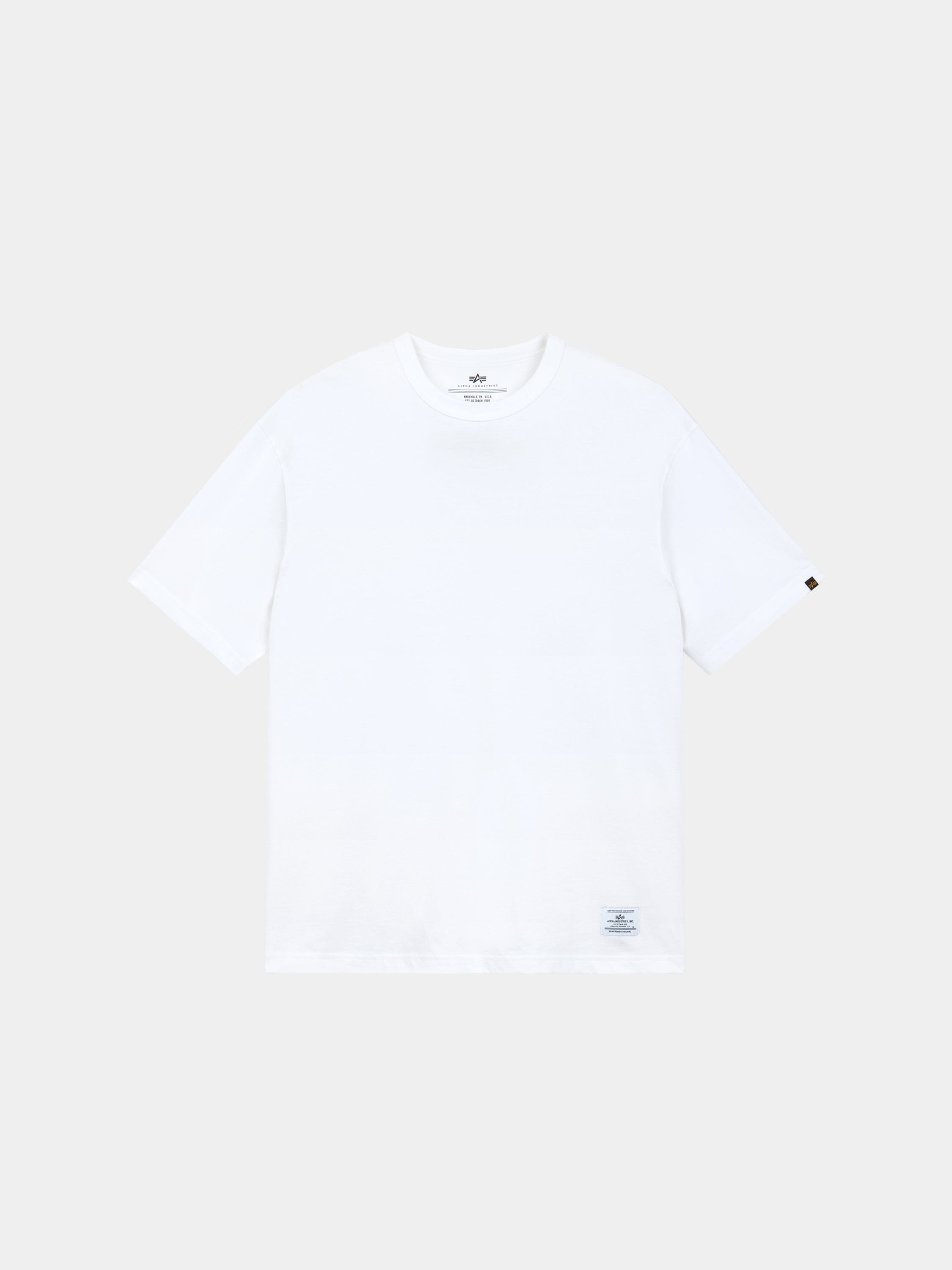 SHORT SLEEVE OVERSIZED TEE TOP Alpha Industries WHITE XS 