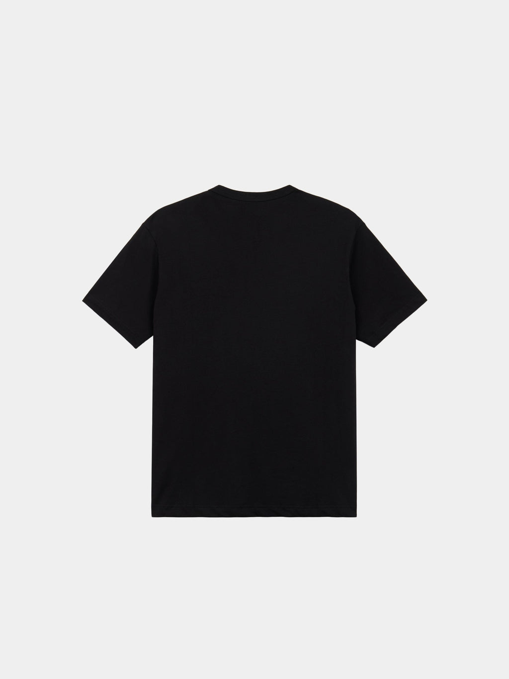 Alpha Industries Short Sleeve Regular Tee in black lightweight cotton, back side visible.