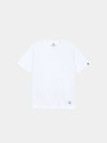 Alpha Industries Short Sleeve Regular Tee in white, cotton fabric, small logo on left sleeve, label by hem.
