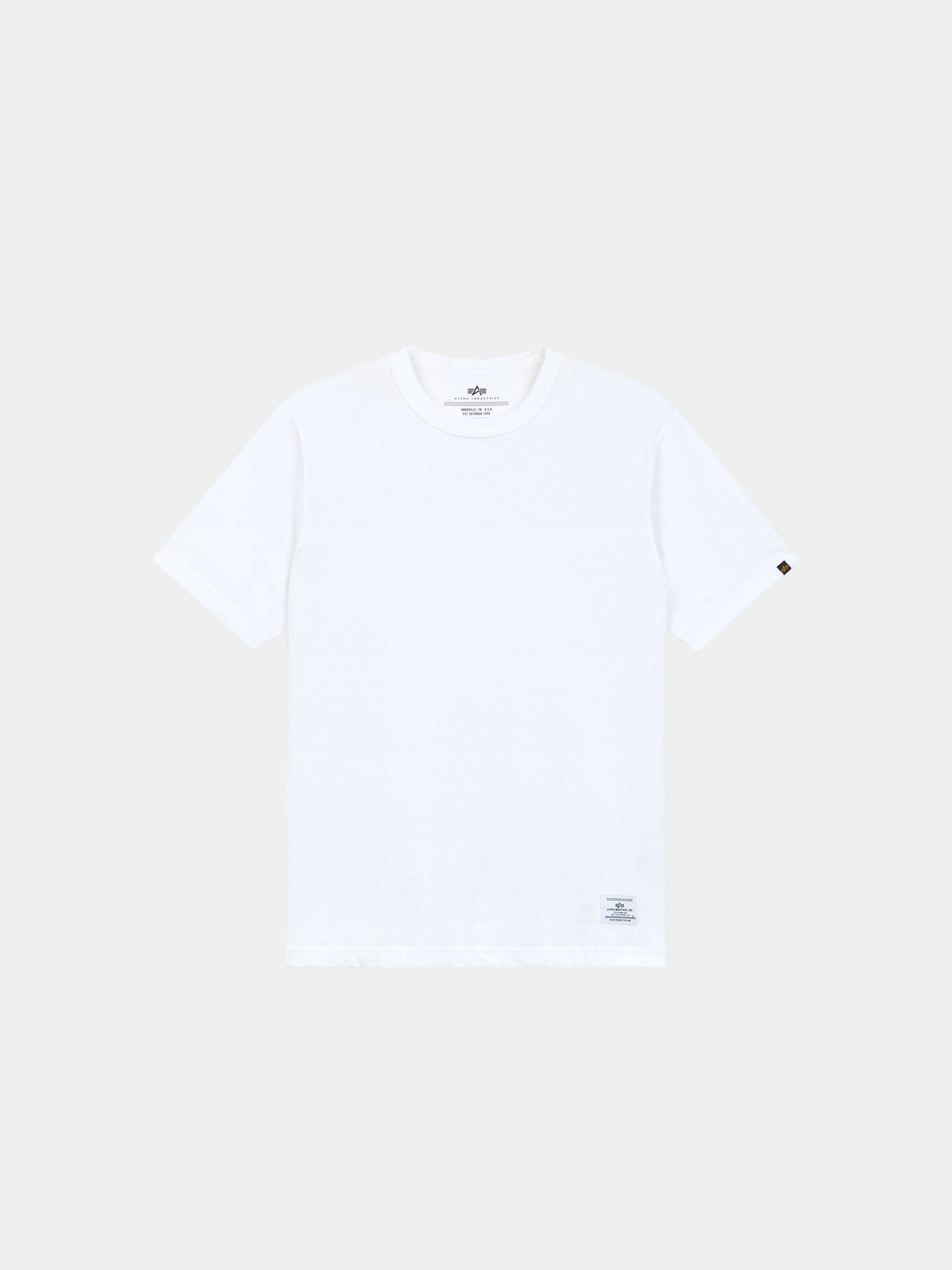 SHORT SLEEVE REGULAR TEE TOP Alpha Industries WHITE XS 