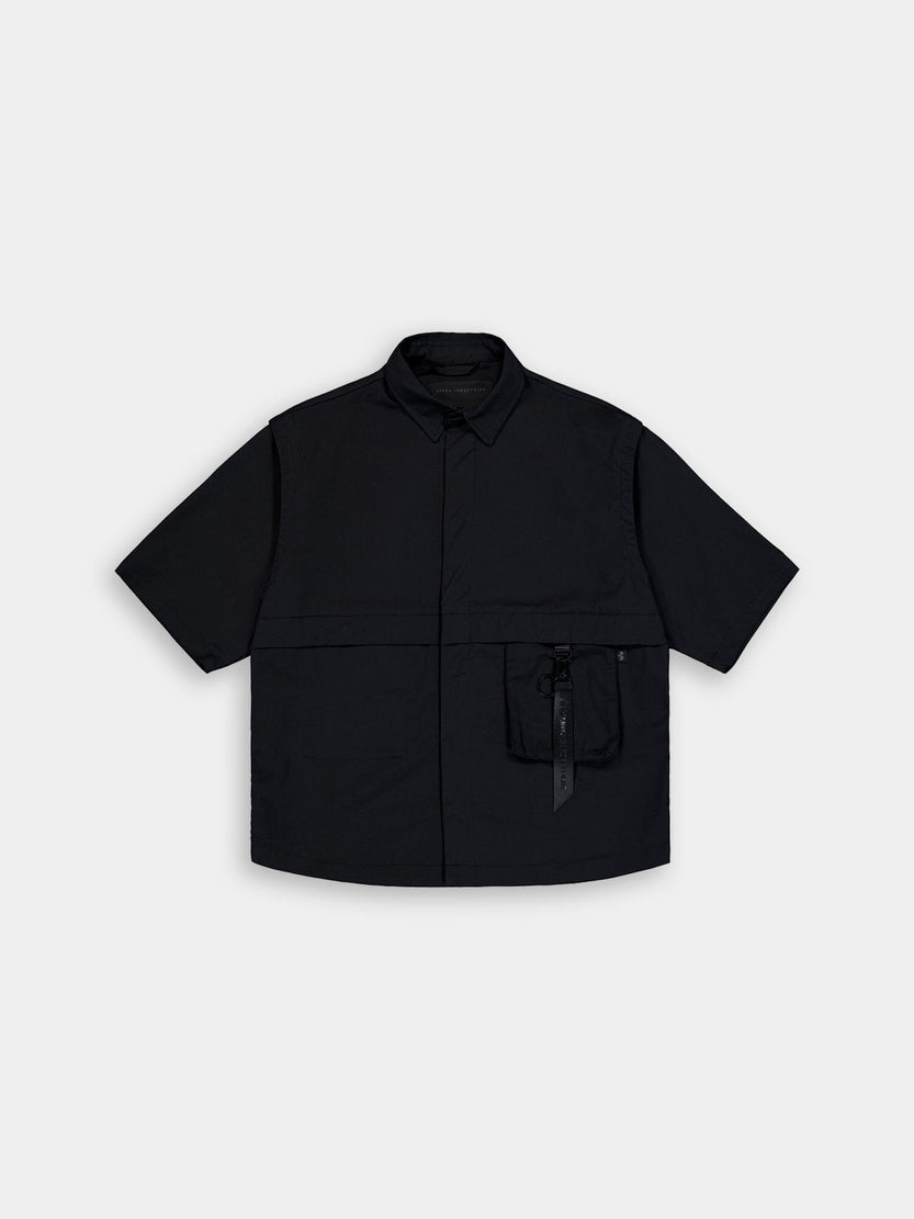 SHORT SLEEVE UTILITY SHIRT TOP Alpha Industries BLACK XS 