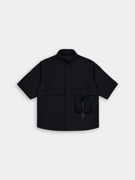 SHORT SLEEVE UTILITY SHIRT TOP Alpha Industries BLACK XS 