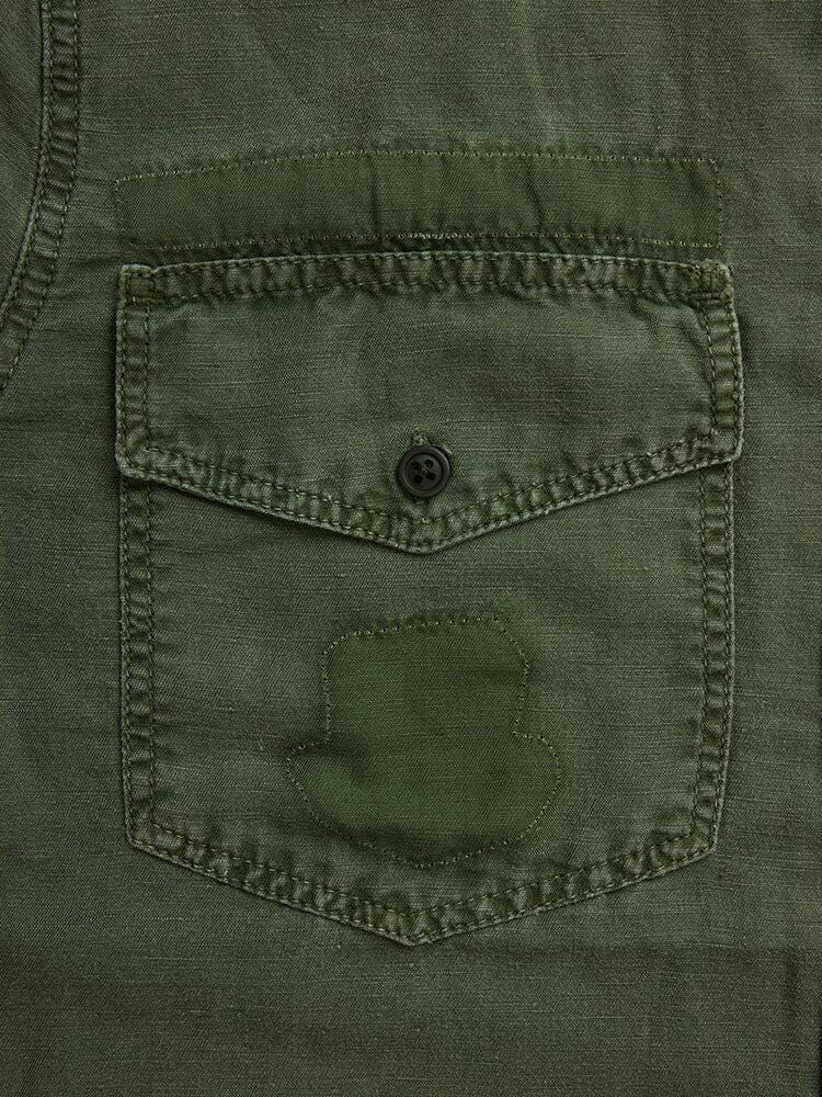 SHORT SLEEVE WASHED FATIGUE SHIRT JACKET OUTERWEAR Alpha Industries 