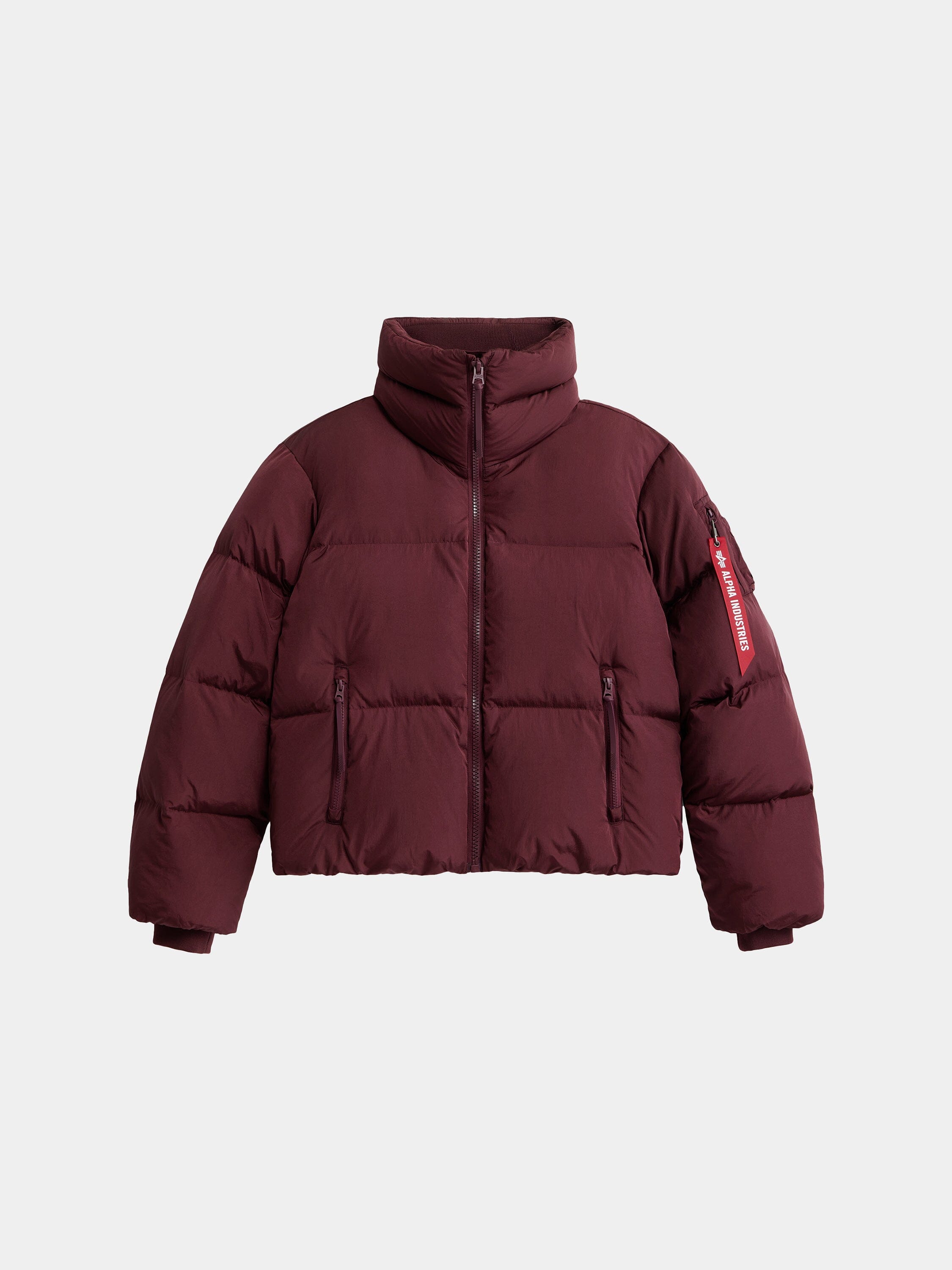 SIERRA SHORT PUFFER PARKA WOMENS OUTERWEAR Alpha Industries CEDAR RED XS 